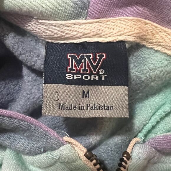 MV Sports SDSU Stockton Angel Fleece Full Zip Hoodie Tie Dye Medium NWT - Picture 6 of 9